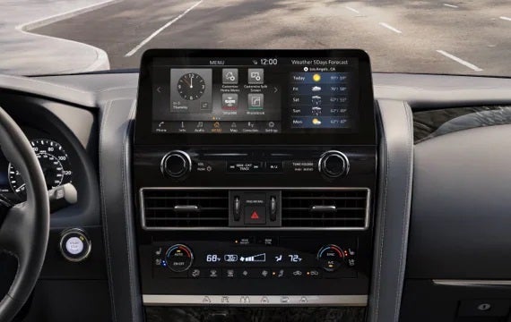 2023 Nissan Armada touchscreen and front console | Dutch Miller Nissan in Bristol TN