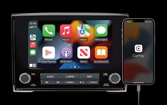 Stay connected with a standard 8" touch-screen display 2023 Nissan Titan | Dutch Miller Nissan Of Bristol in Bristol TN
