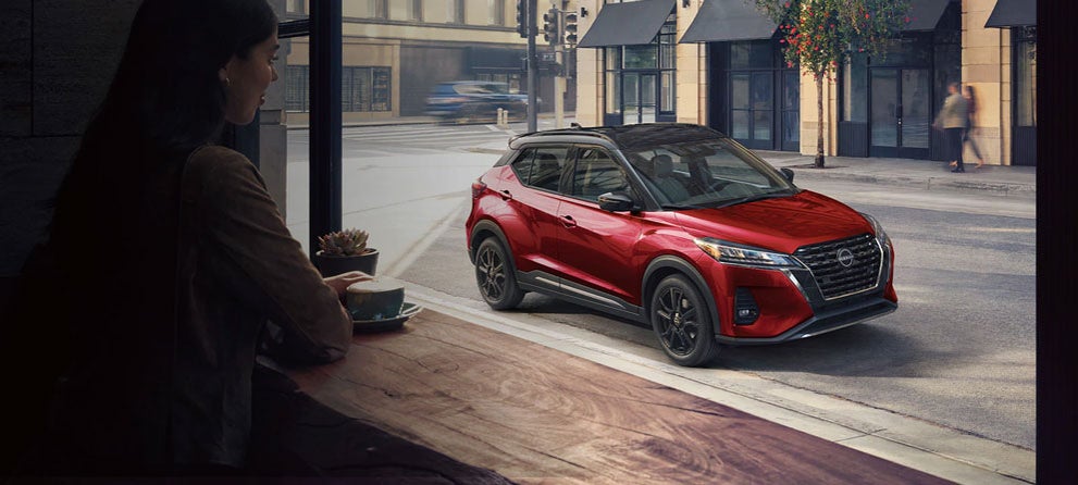 Nissan Kicks parked on a city street